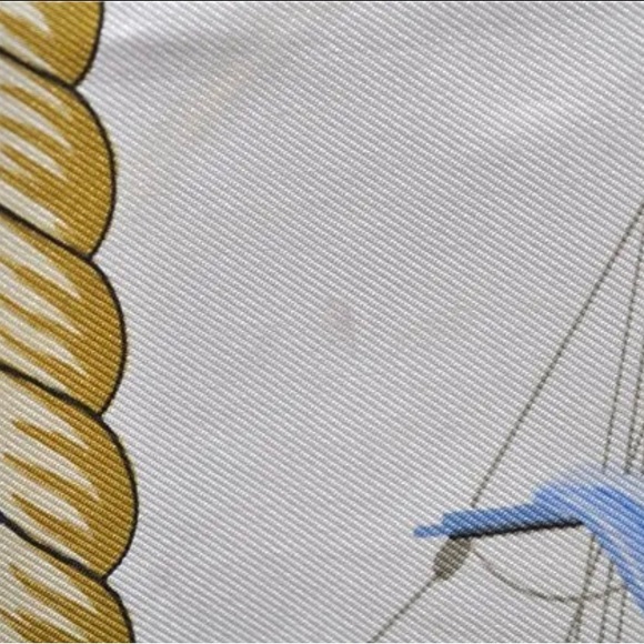 Authentic HERMES Carre 90 Scarf "Tribord" Silk Blue - Picture 16 of 16